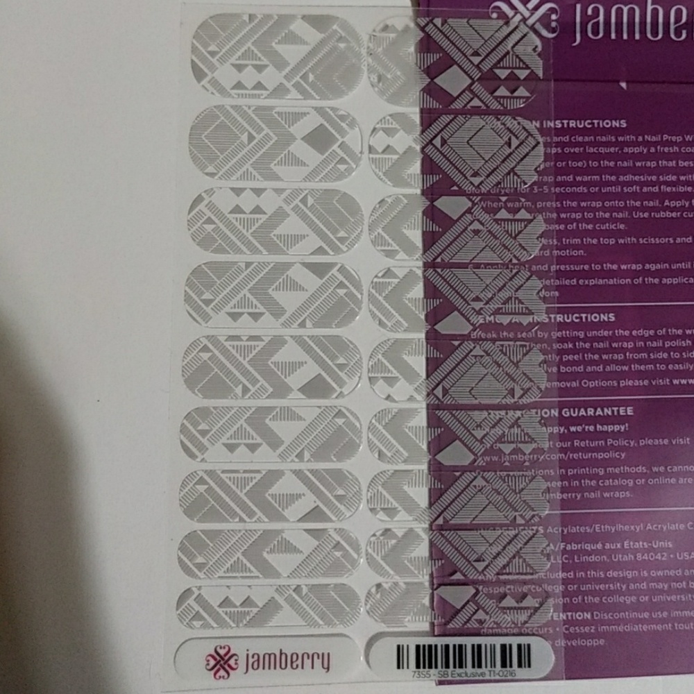 Jamberry Gray Geo nail wraps